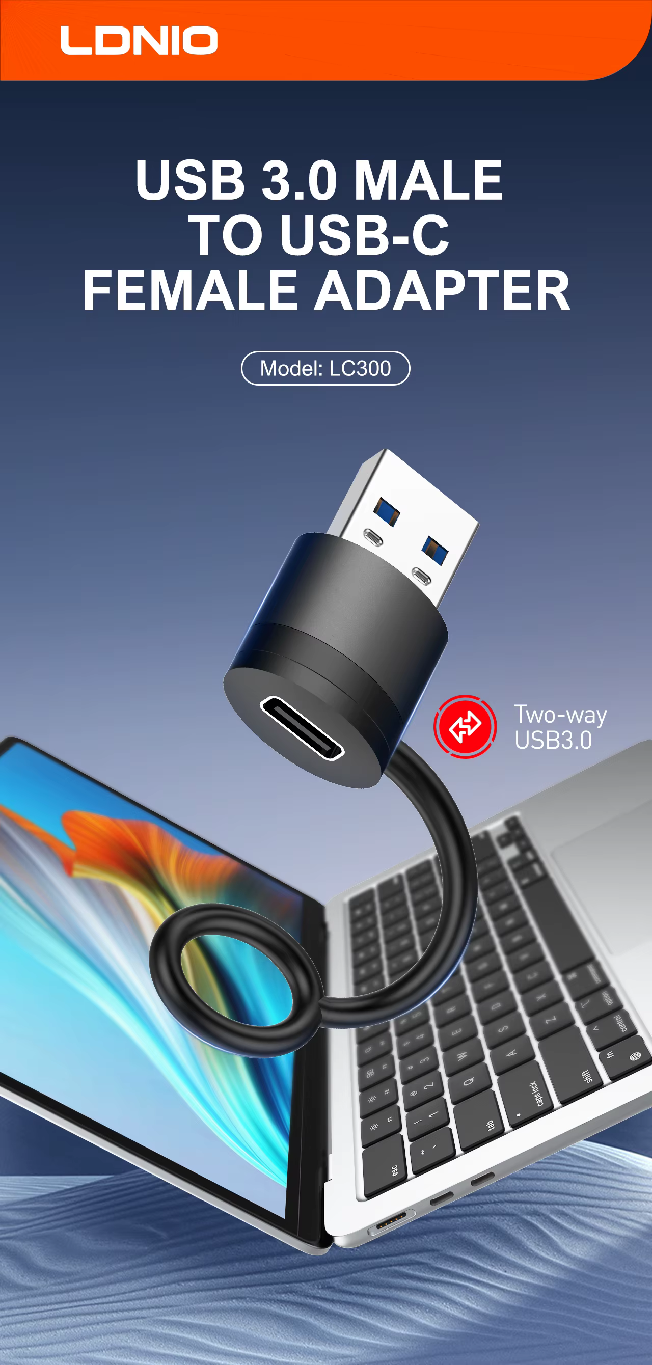 تحويلةLDNIO LC300  type-cto  usb