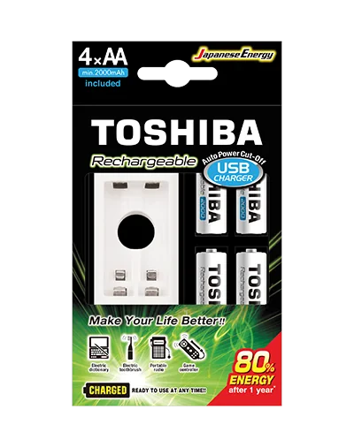 شاحن +بطاريات AA Toshiba TNHC-6GME4 CB